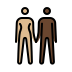 woman and man holding hands, medium-light skin tone, dark skin tone